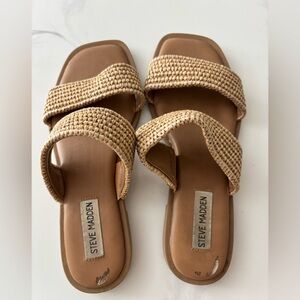 Steve Madden Women's Woven Tan Sandals
